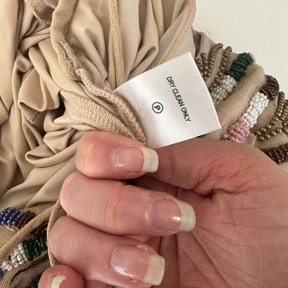 NWT X By NBD Nea Romper Aztec Tan Multi Color Beaded Striped Jumpsuit Large - Picture 13 of 16